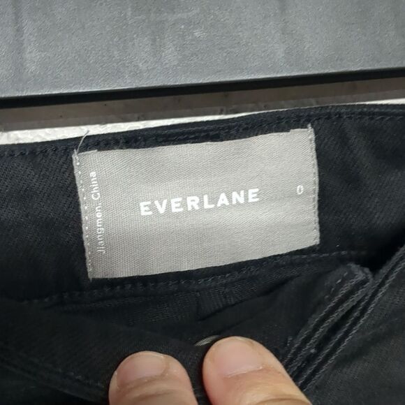 Everlane Black Straight CroppeHigh Waist Pants, Size 0 Short, Minimalist - Picture 3 of 7